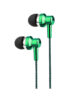 Green Stereo In-Ear Wired Earphones + In-line Mic – EB250